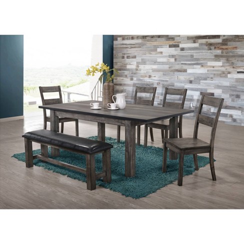 Picket house furnishings regan 6 discount piece rectangular dining table set