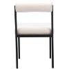 Dining Chair 31.1"H Ivory – Shearling-Style Upholstery with Black Steel Frame by Zuo Modern - 4 of 4