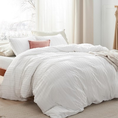 Bedsure White Stripe Queen Size 3 Pieces Striped Boho Duvet Cover Set Tufted Bedding OEKO TEX Certified Mother's Day Gift — фото 2