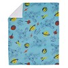 NoJo Disney Toy Story Aqua, Lime and Orange Buzz Lightyear Super Soft Cuddly Plush Baby Blanket - 2 of 4