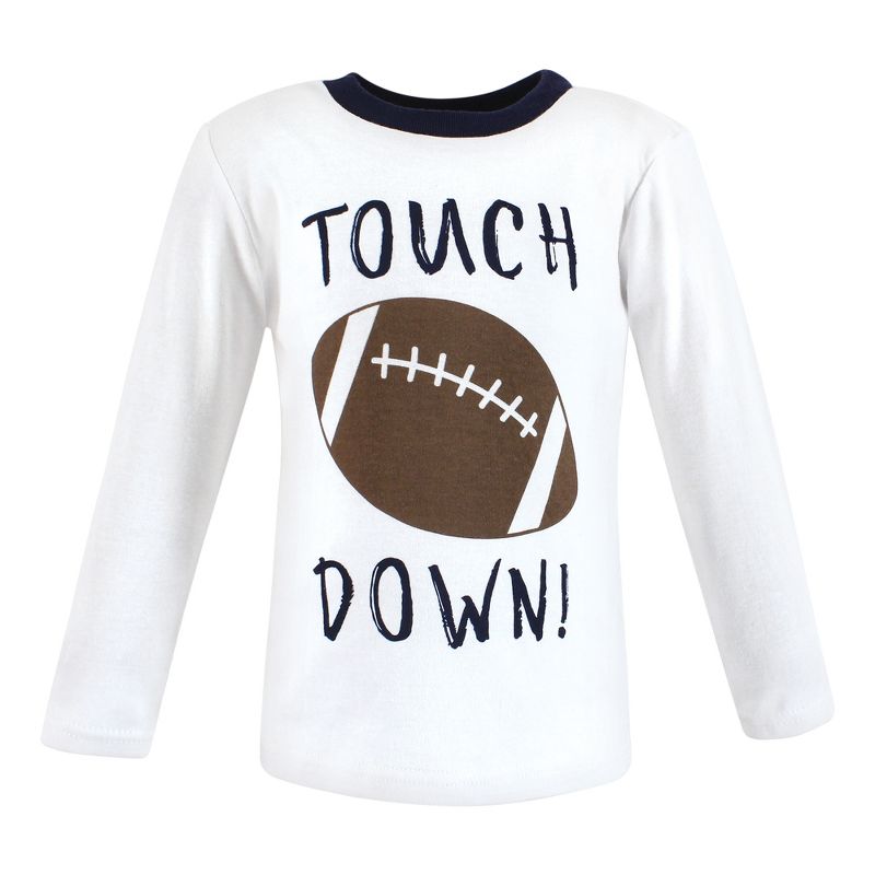 Hudson Baby Infant and Toddler Boy Long Sleeve T-Shirts, Football, 3 of 8