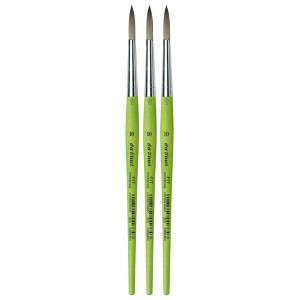 da Vinci FIT Synthetics Student Brush, Synthetic, Acrylic & Tempera, Round, Series 373, Size 10, Pack of 3 - 1 of 3