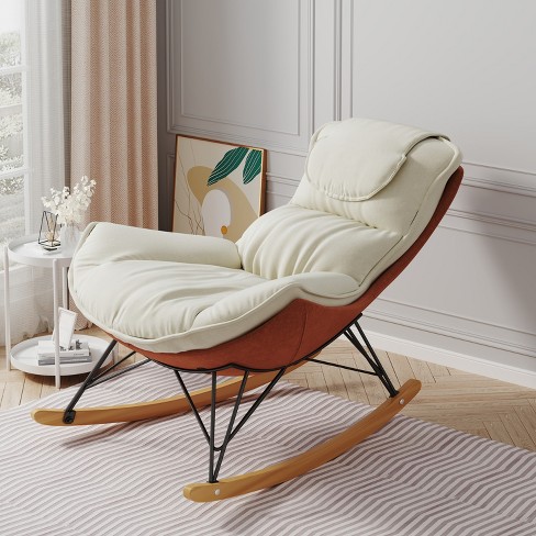 32.3 Modern Rocking Chair Leisure Sofa Chair Comfy And Breathable Chair For Balcony Living Room 4a Modernluxe Target