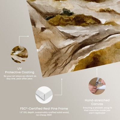 Winter End Rock Mountain Landscape Wrapped Canvas Art, 30" x 36"