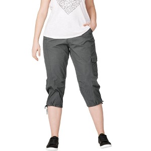 ellos Women's Plus Size Stretch Cargo Capris - 1 of 4