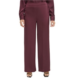 Calvin Klein Womens Pull On Satin Wide Leg Relaxed Casual Pants - 1 of 1