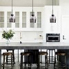Modern Black Pendant Light with Smoked Glass Shade for Kitchen Island Dining Room Bar Lighting - 4 of 4