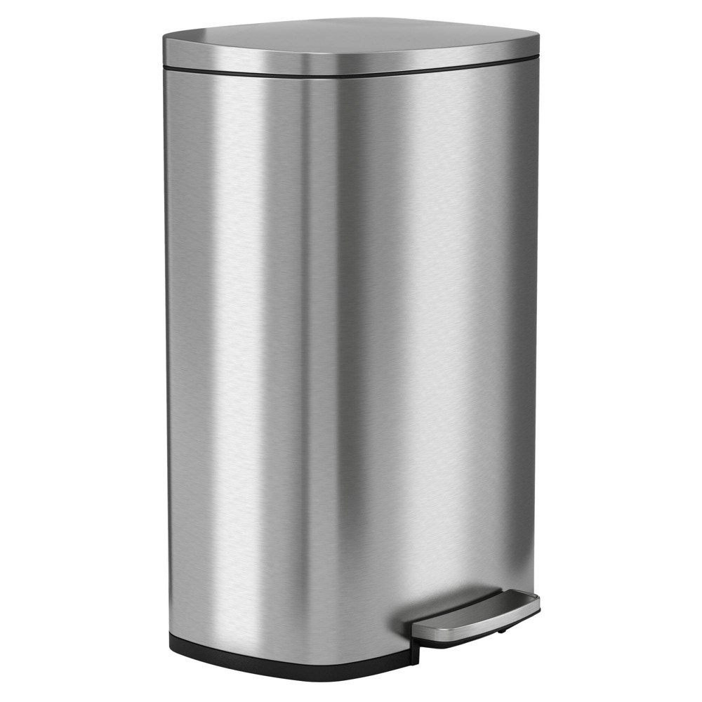 halo quality 13gal Premium SoftStep Stainless Steel Step Trash Can