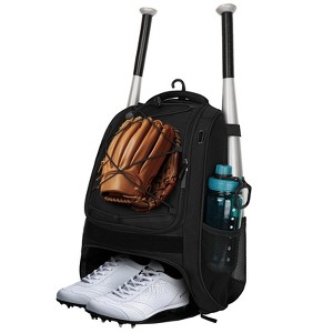 Generic Youth Baseball Bag - Bat Backpack for Baseball, T-Ball & Softball Equipment & Gear - 1 of 4