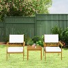 BestMassage 3-Piece Patio Bistro Set Outdoor Patio Furniture Conversation Table Chair Set - 2 of 4