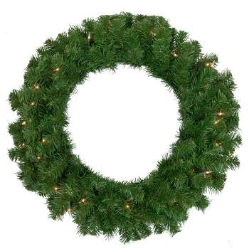 Northlight Pre-lit Deluxe Dorchester Pine Artificial Christmas Wreath ...