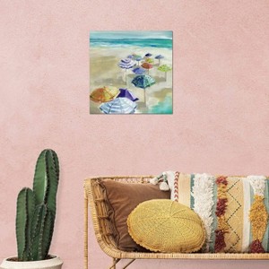 iCanvas Umbrella Beach I Cool by Carol Robinson Canvas Print Wall Art - 1 of 3