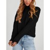 Coolmee Womens Turtleneck Sweaters Casual Long Sleeve Pullover Chunky Knit Jumper Tops - 4 of 4