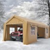 10'x20' Heavy-Duty Carport Canopy – Portable Garage Shelter with Removable Side Windows & 5 Access Doors, Waterproof Outdoor Storage for Vehicles - 4 of 4