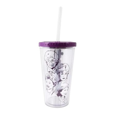 Just Funky The Golden Girls "Squad Goals" 20oz Carnival Cup with Lid and Straw