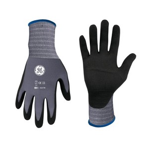 General Electric Unisex Dipped Gloves Black/Gray M 1 pair - 1 of 1