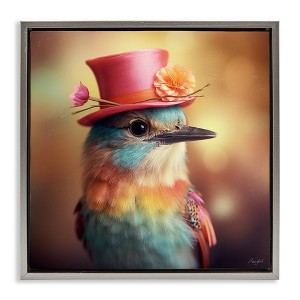 Stupell Industries Pastel Bird in Hat, 25" x 25" - 1 of 4