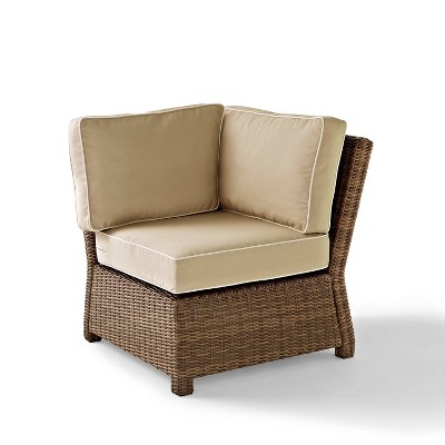 Bradenton Outdoor Wicker Sectional Corner Chair - Sand - Crosley