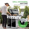 NutriChef Stainless Steel 5-Burner Propane Gas Grill with Side Burner, 52,000 BTU, Built-in Thermometer - 3 of 4