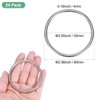 Unique Bargains Dream Catcher Stainless Steel Macrame Wreath Floral Round Metal O Rings 24 Pcs - 3 of 4