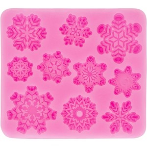 JDICTION Christmas Silicone Molds Hot Pink Reusable Non-stick Candy and Chocolate Molds for Baking Small Treats - 1 of 4