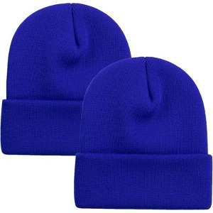 MSDC 2 Pack Beanie for Men Women Slouchy Beanie Hats Winter Knit Caps Soft Ski Hat Unisex - 1 of 4