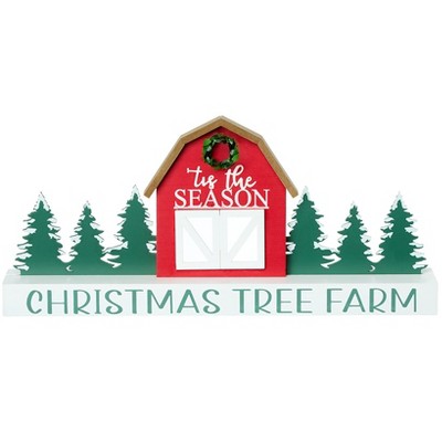 The Lakeside Collection Wooden Village or Christmas Tree Farm Decor