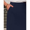 INSPIRE CHIC Women's High Waist Split Back Work Midi Pencil Skirt - 4 of 4