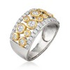 Ross-Simons 1.06 ct. t.w. CZ Open-Space Bubble Ring in 2-Tone Sterling Silver - 3 of 4