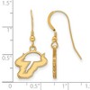 Black Bow Jewelry 14k Yellow Gold Plated Sterling Silver South Florida Bulls NCAA Dangle Earrings - 2 of 3