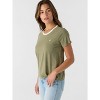 Hang Ten Sophie Ringer Tee Olive - 4 of 4