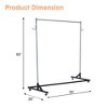TROPOW Z-Shape Steel Garment Rack with Wheels, 2 PVC Dust Covers (60x50x110/90cm) for Retail/Closet Storage - 3 of 4