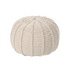 Cotton Knitted Round Pouf,Functional Footrest and Extra Seat for Living Room,Bedroom,or Office – The Pop Home - 4 of 4