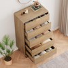 5 Drawers Dresser, Modern Wooden Tall Dresser with Deep Drawers, Chest of Drawers for Bedroom - 2 of 4