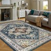 Vintage Area Rugs Machine Washable, Large Rug for Living Room Bedroom, Ultra-Soft Non-Slip Stain Resistant Print Floor Carpet - 2 of 4