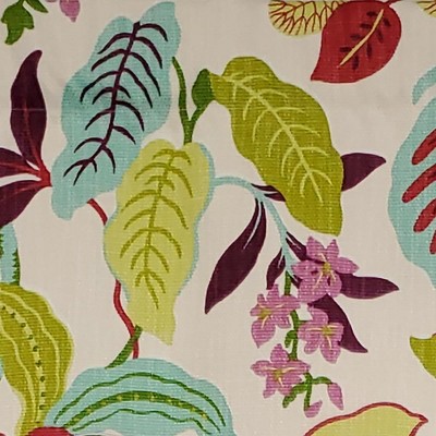 Antonia Floral 50'' W Cotton Window Valance with Ivory Lining