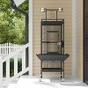 Extra Tall 61 Inch Parrot Cage, Play Top Design for Flight & Exercise, Includes Rolling Stand & Food Bowls, Ideal for Medium Birds - 3 of 4