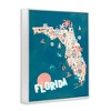 Stupell Industries Florida Sunny State Retro Vacation Tourism Vivid Map Black Framed Giclee Art - 3 of 4
