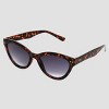 Women's Plastic Cateye Sunglasses with Gradient Lenses - Universal Thread™ Brown/Tortoise Print: Scratch-Resistant, UV Protection - 2 of 2