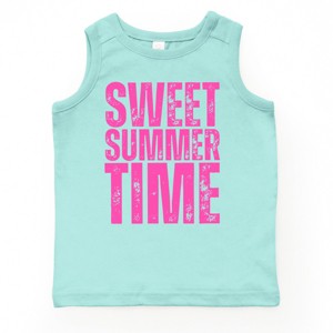 The Juniper Shop Sweet Summer Time Block Distressed Youth Tank Top - 1 of 4