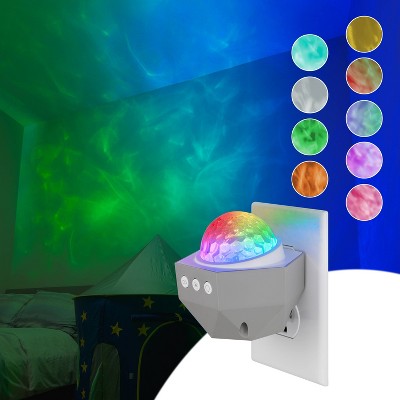 Galaxy Wave Projector Wall Plug Light - Enbrighten: Aurora & Nebula Effects, Integrated LED, Modern Decor