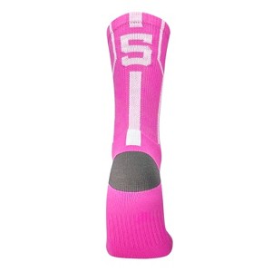Mk Socks Player ID Jersey Number SINGLE Crew Sock - Hot Pink, White - 1 of 1