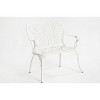 Vynxaria White Patio Bench - 33.80'' W x 22.40'' D x 34.60'' H - 2 of 4