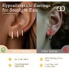 Inerney Gold Huggie Hoop Earrings Set for Women, Dainty Small Sterling Silver Earring Stacks Hypoallergenic Jewelry for Multiple Piercings - 4 of 4
