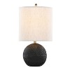 LumiSource (Set of 2) Kona 23" Contemporary Table Lamps Matte Black Polyresin, Modern Brass and Natural Linen Shade - 3 of 4