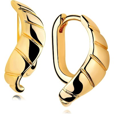 Cubic Zirconia Huggie Earrings 14k Gold Plated Tiny Earrings Small Huggie Hoop Earrings Simple Lightweight Hoops Gift for Women