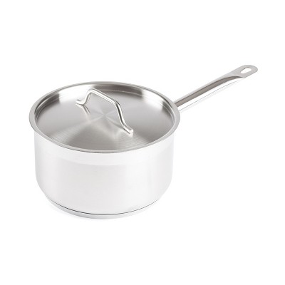 Winco Sauce Pan With Cover Helper Handle, Classic Sauce Pot With Lid,  Stainless Steel, 7.5-quart : Target