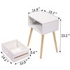 NicBex Set of 2 Mid-Century Nightstand Bedside End Table with Drawers for Bedroom & Living Room - 3 of 4