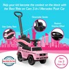 Best Ride On Cars Kids Outdoor Stroller Mercedes G-Wagon 3 in 1 Push Car, Baby Pink - 2 of 4