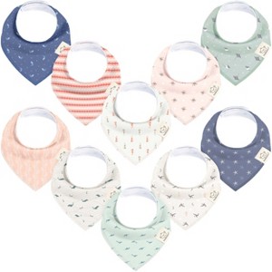 KeaBabies 10pk Organic Baby Bandana Bibs, Baby Drool Bibs for Baby Boy, Girl, Baby Bibs for Infant, Newborn - 1 of 4